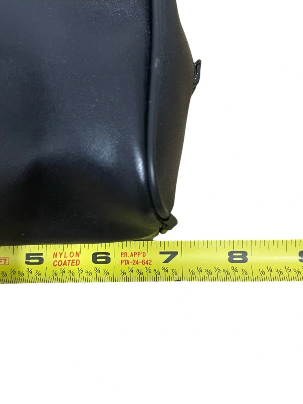 Black Faux Leather Travel Makeup Bag Cosmetic Case